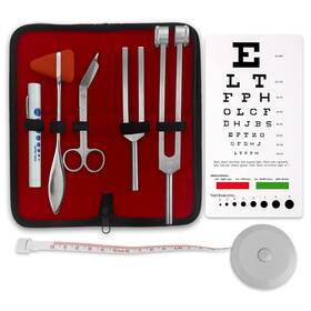 Asa Techmed Inc 705353231889 Premium 7 Piece Silver Diagnostic Kit - Taylor Hammer Measuring Tap