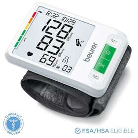 Beurer Bc87w Series 800w Smart Bluetooth Blood Pressure Wrist Monitor