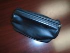 Coach Mens Dopp Kit Black Leather Zipper Toiletry Shave Travel