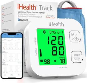 Ihealth Hba 550bt Smart Blood Pressure Monitor Upper Arm Bluetooth Standard To Large Cuff