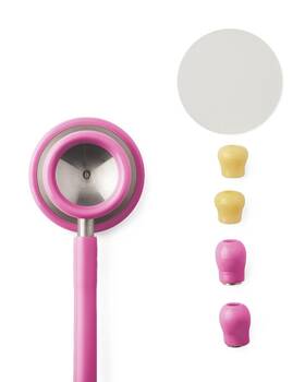 Medline Mds92290 Elite Adult Stainless Steel Stethoscope Pink High Acoustic Sensitiv