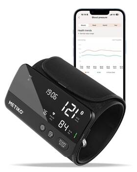Metiko Yk-bpa1 Wireless Blood Pressure Monitor Upper Arm Large Cuff Bluetooth Pressure