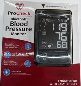 Procheck Bp3ky1-swpc Bluetooth Digital Arm Blood Pressure Monitor Automatic Adult