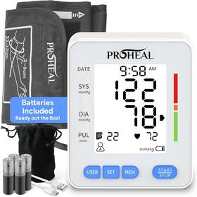 Proheal 840308711730 Blood Pressure Monitor For Home Use With Large Upper Arm Cuff - Automatic