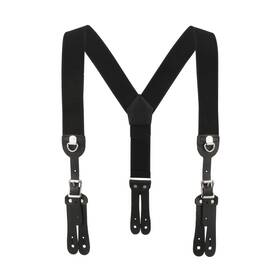 Cu-7846y-lefd-blk Welch Work Suspenders For Men And Women - Button On Heav