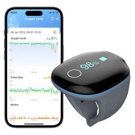 Wellue 850048347632 O2ring Oxygen Monitor With Vibration Reminder -bluetooth O2 Pulse Oxim