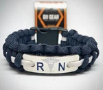 Register Nurses Emblem Thin White Line Custom 550 Paracord Survival Bracelet. Fixed Price $29.99.