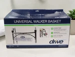 Drive Medical 10200B Walker Basket, For Folding With Cup Holder Open Box. Fixed Price $14.44.