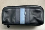 Coach Overnight Travel Case Toiletry Dopp Kit Blue Baseball Stitch Leather Zip. Fixed Price $59.99.