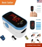 Finger Pulse Oximeter Blue Blood Oxygen Monitor With Batteries Portable SPO2 .... Fixed Price $49.03.