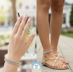 Diamond 2-LINE Anklet & Wrist Bracelet Pack 2PIECES Versatile, Valentine Gift. Fixed Price $12.70.
