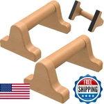 Parallettes Bars, Push Up Handstand With Non-slip Base, Wooden Cal. Fixed Price $47.87.