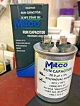 Capacitor, Run, 20 Mfd X 370/440 Vac Round Height: 3-1/8", 2" Diameter, Mitco. Fixed Price $6.95.