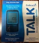 Embrace Blood Glucose Monitoring System Talking Meter No Coding Required. Fixed Price $7.95.