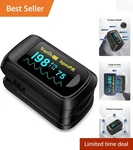 Compact Blood Oxygen Monitor With Lanyard And Batteries - Accurate SPO2 Reader. Fixed Price $16.99.