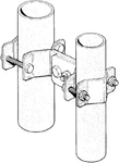 Universal Parallel Pipe To Clamp, 1.5"-3.5", Sinclair CLAMP015. Fixed Price $229.81.