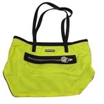 Michael Kors Neon Yellow Green Nylon Tote Bag W/ Black Trimming & Zip Pocket. Fixed Price $40.76.