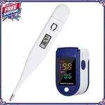 Digital Thermometer & Finger Pulse Oximeter 2-IN-1 Portable Health Monitor Set. Fixed Price $17.17.