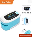 Accurate Pulse Oximeter SPO2 & Pr Monitor - Lightweight, Easy Use, Blue/white. Fixed Price $14.99.